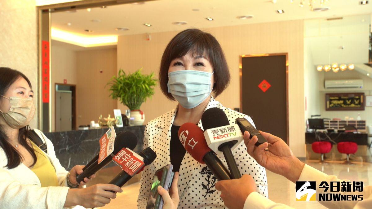 ▲呂玉玲今天被媒體問到是否會加入張善政輔選團隊，她避談是否會為張輔選，低調表示，身為國民黨的黨員，黨中央會去決定去安排。（圖／記者李春台攝，2022.06.10）