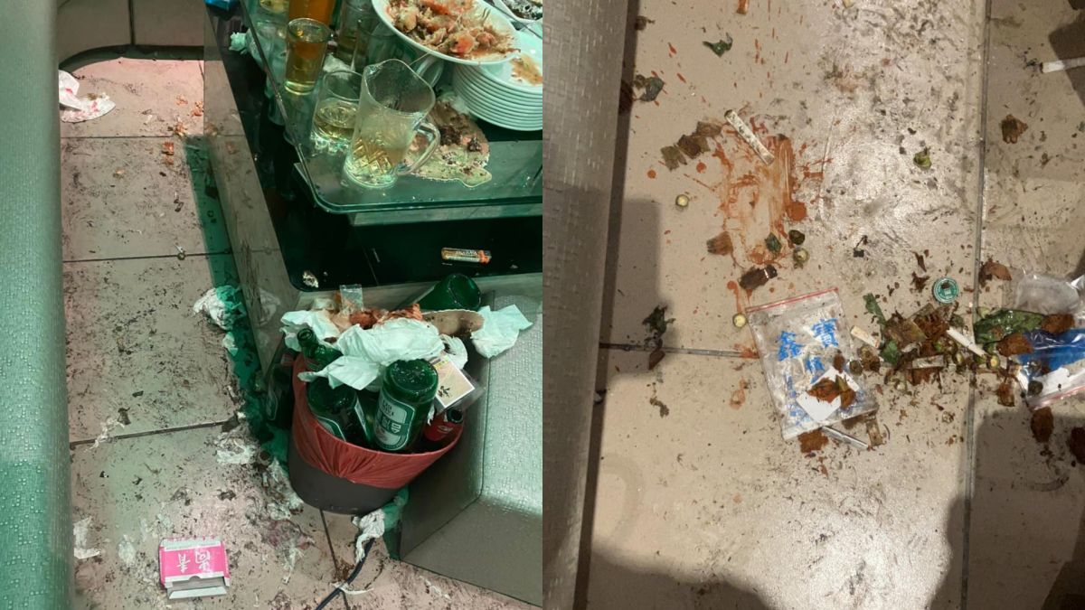 ▲有KTV服務生PO出一系列的可怕場景照片，痛批客人一喝酒就變畜牲。（圖／爆怨2公社）