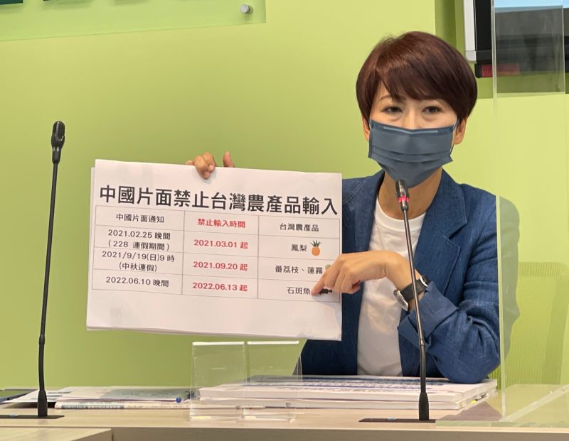 ▲民進黨立委陳亭妃指出,從頭到尾就是中國在傷害台灣的農產品。(圖/記者王敏旭攝,2022.06.13)