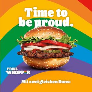 ▲奧地利漢堡王推出專屬同志驕傲月的「驕傲小華堡」。（圖／Instagram：burgerkingaustria）
