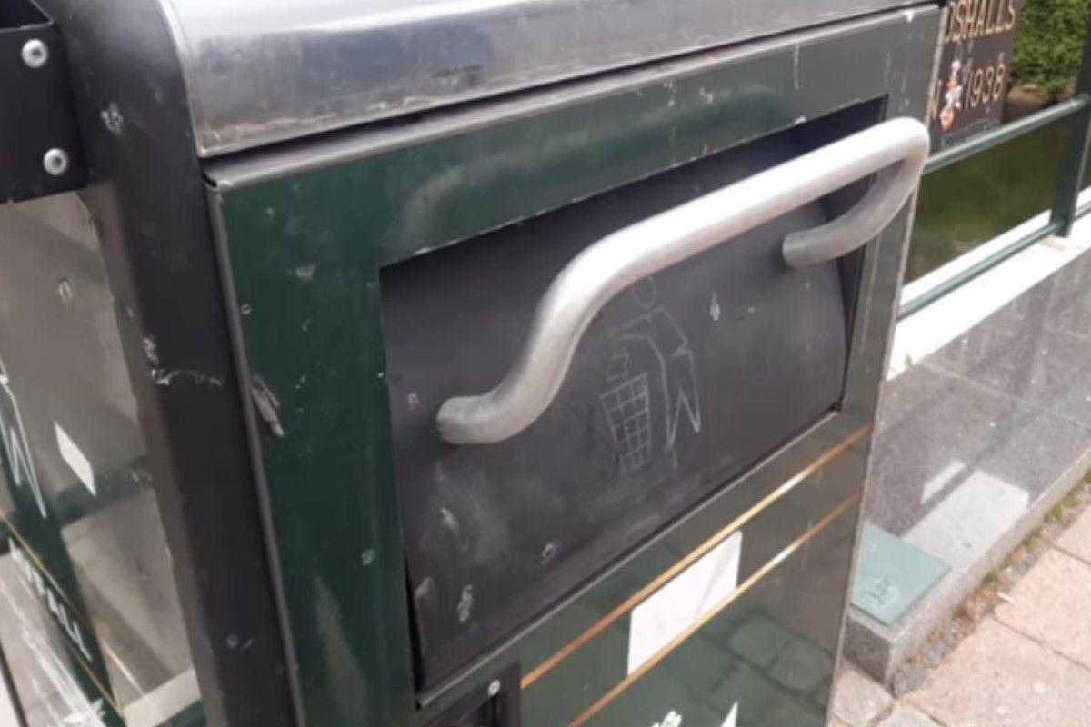 ▲瑞典馬爾默市推出一款會說性感話的垃圾桶。（圖／推特帳號phukdupnews）