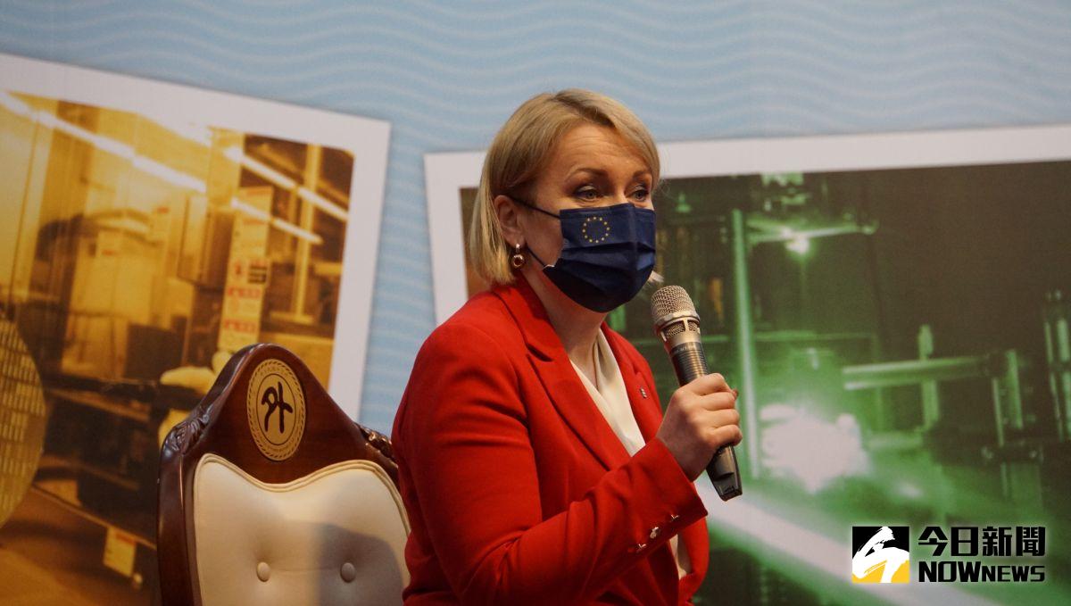 ▲立陶宛經濟暨創新部政務次長聶琉嫻娜訪台，外交部舉行記者會。（圖／記者呂炯昌攝，2022.06.15）