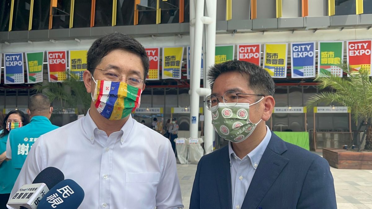 ▲江聰淵表示，今天到基隆看到林右昌有這麼好的執政成果，其實跟蔡適應有連帶關係，因為蔡用很多的力量爭取建設，這也是未來蔡適應要爭取基隆執政的基礎。（圖／江聰淵辦公室提供）