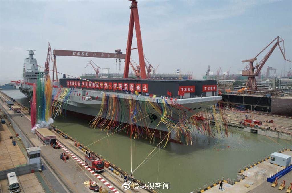 ▲中國第三艘航空母艦取名為「福建艦」。（圖／央視新聞）