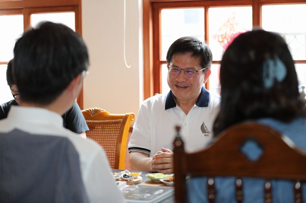 ▲林佳龍表示，蔣萬安目前都沒有具體政見，如果他重視的話，就應該對相關市政表達他的意見才對。（圖／林佳龍辦公室提供）