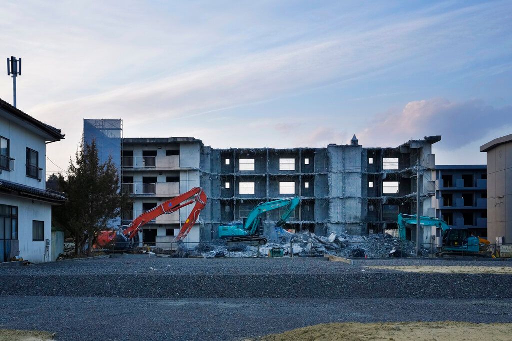 ▲媒體報導，日本最高法院17日裁決，日本政府對於福島核災災民要求的損害賠償不負法律責任。圖為當地遭到地震摧毀的建築。（圖／美聯社／達志影像）