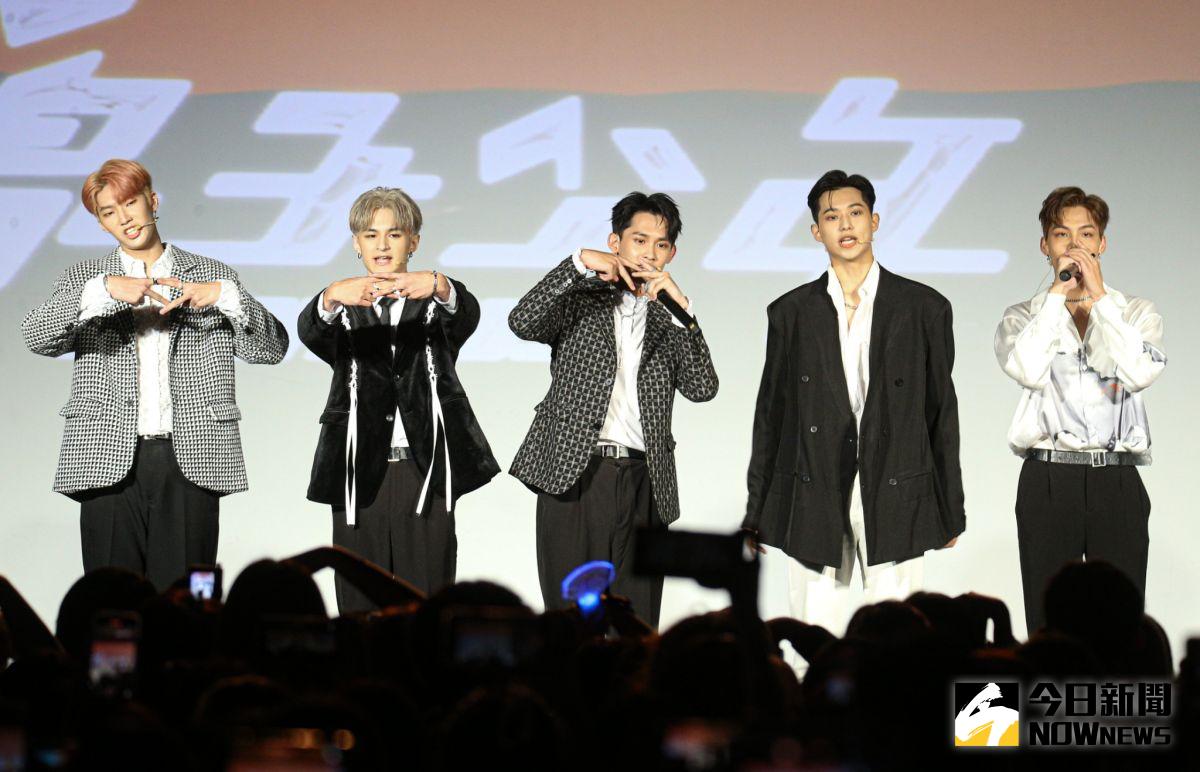 ▲「木星」成員金雲（左起）、奕傑、治廷、尚儒、高赫。（圖／記者葉政勳攝）