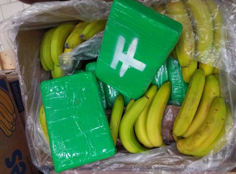 ▲捷克警方日前破獲該國史上最大量的古柯鹼走私案，一名當地超市店員發現總重800公斤的古柯鹼磚竟和香蕉一同裝箱運進超市內。（圖／捷克警方推特）