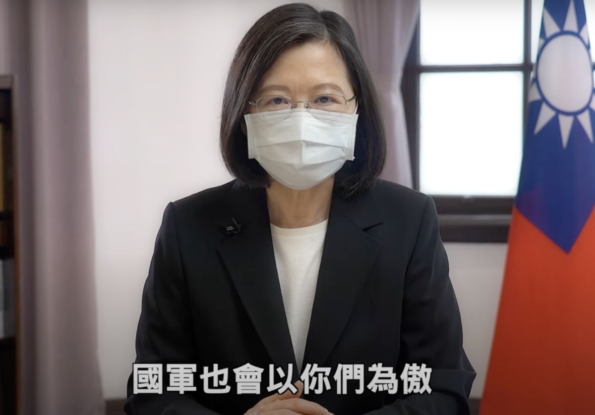 ▲蔡英文總統今以錄影方式為「三軍六校院畢業典禮」致詞。（圖／總統府提供）