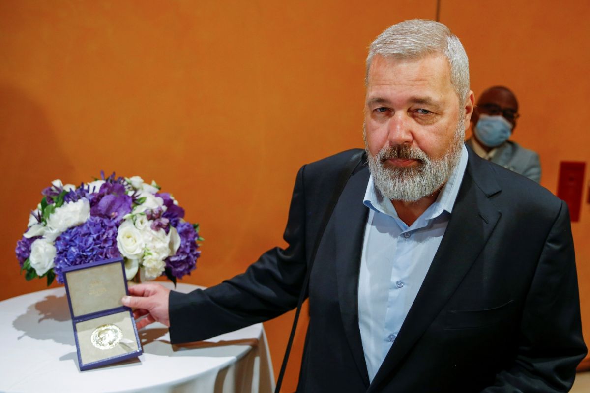 ▲俄羅斯今天將受人尊敬的記者、諾貝爾和平獎共同得主穆拉托夫（Dmitry Muratov）列入外國代理人名單，有關當局通常使用這個標籤來壓制批評人士。（圖／美聯社／達志影像）