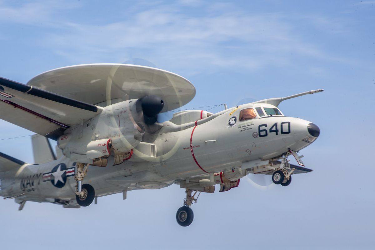 ▲美國海軍E-2D鷹眼(Hawkeye)空中預警機。(圖／美國海軍官網)