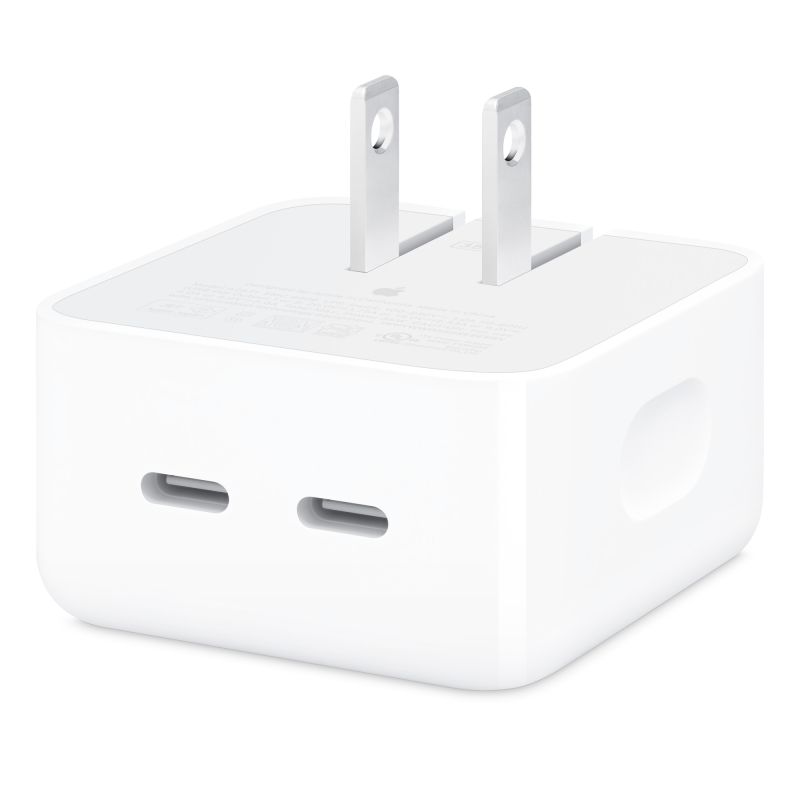 ▲蘋果官網近期上架「35W雙USB-C埠小型電源轉接器」，售價1690元。（圖／翻攝蘋果官網）