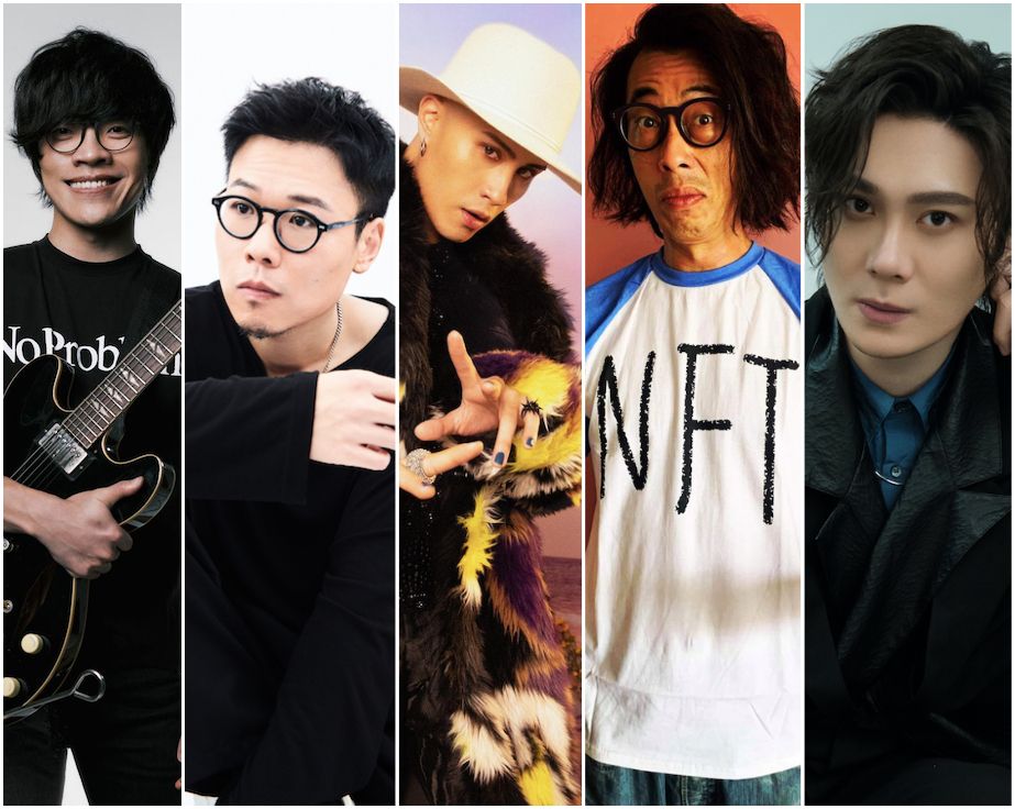 ▲盧廣仲（左起）、許鈞、YELLOW黃宣、馬念先、裘德、崔健搶金曲歌王。（圖／出日音樂提供、環球音樂提供、翻攝黃宣臉書、馬念先臉書、裘德微博）