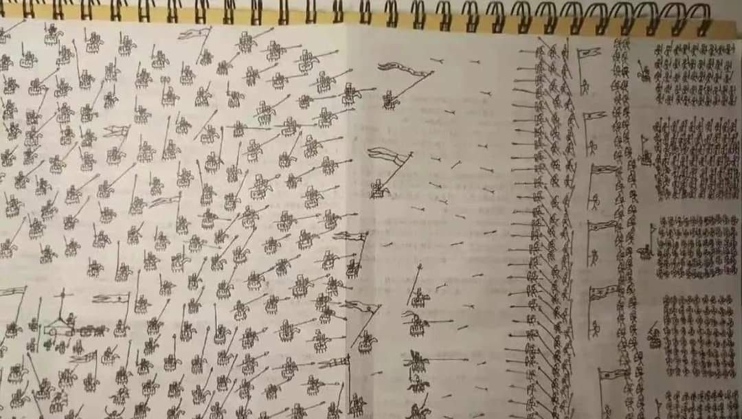 ▲有網友在臉書社團發文，指小孩功課變差，結果檢查書包翻出「千軍萬馬」，引起網路熱烈討論。（圖／取自「爆廢公社公開版」）