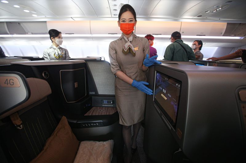 ▲星宇航空A330neo為廣體客機，搭乘的舒適感再提升！(圖／記者葉政勳攝)