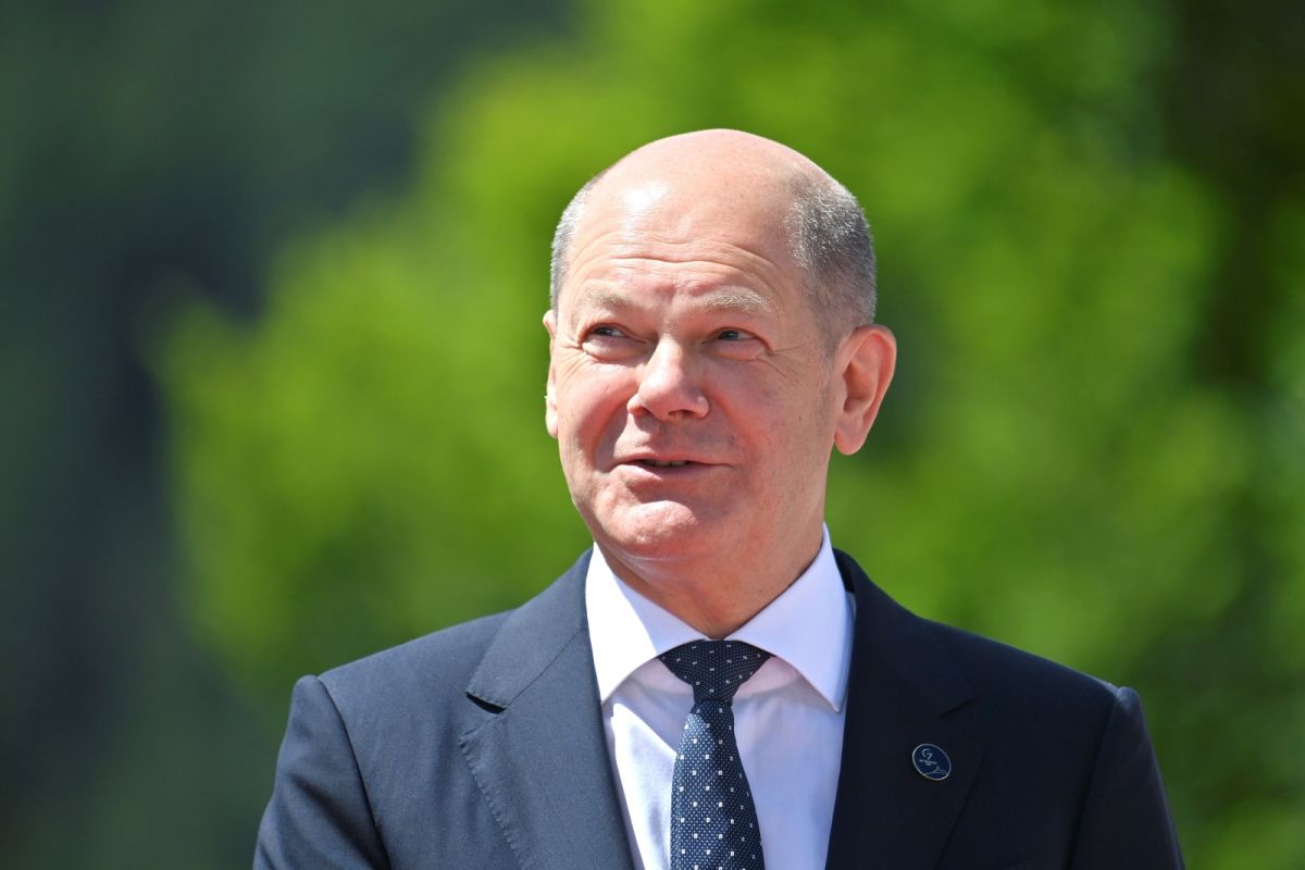 ▲德國總理蕭茲在今年七大工業國集團（G7）年度峰會一場討論全球經濟的工作會議後表示，隨著經濟成長放緩和通貨膨脹飆升，G7各國領導人都對迫在眉睫的經濟危機感到擔憂。（圖／美聯社／達志影像）