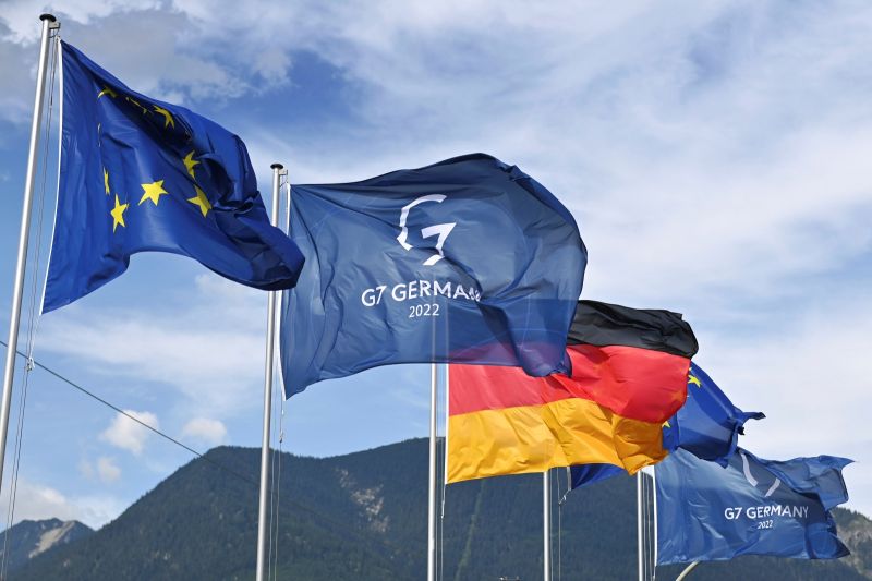 ▲七大工業國集團（G7）領導人峰會正在德國南部舉行，烏克蘭危機、能源政策等，成為領袖們的討論焦點。（圖／美聯社／達志影像）