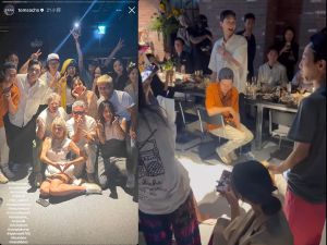 ▲崔宇植(二排左起)、朴敘俊、柳俊烈也在場。(圖/Tom Sachs IG) ▲崔宇植(二排左起)、朴敘俊、柳俊烈也在場。(圖/Tom Sachs IG)