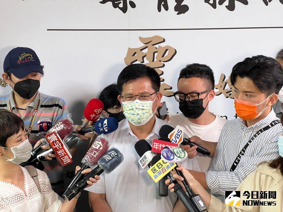 ▲林佳龍表示，自己沒有所謂競選辦公室，就是繼續發揮「阿甘精神」向前跑，持續拋出願景，以行動接觸各界。（圖／記者黃宣尹攝，2022.06.27）