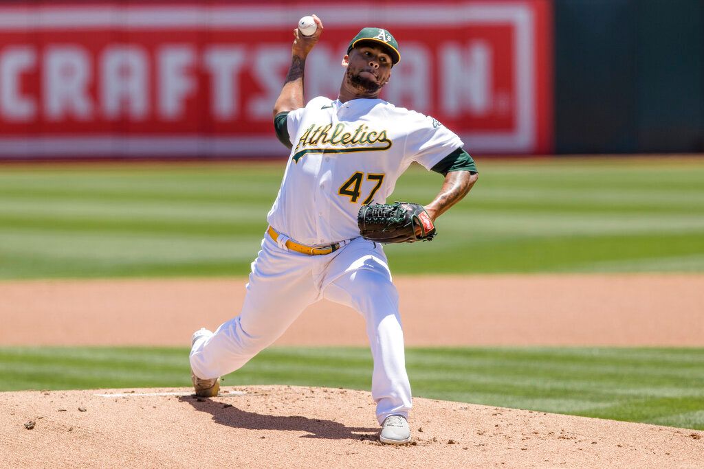 ▲奧克蘭運動家王牌投手Frankie Montas（圖／美聯社／達志影像）