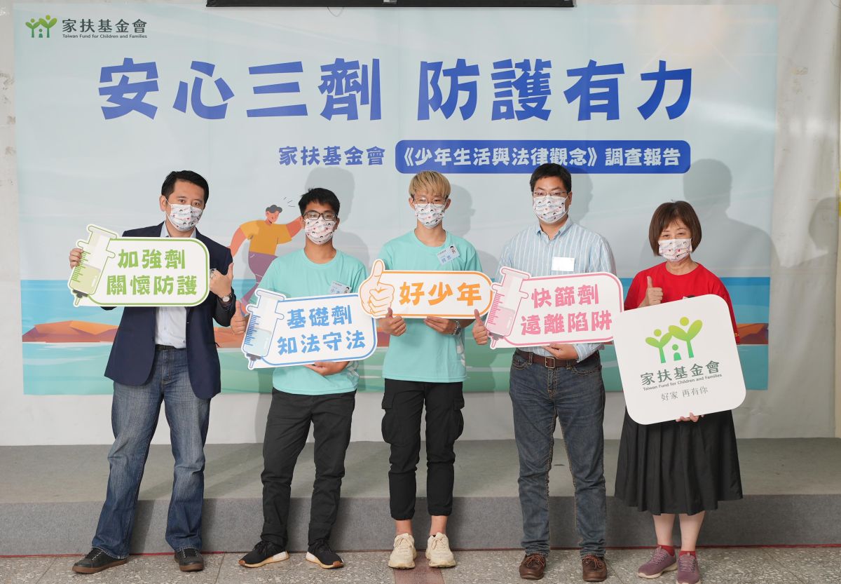 ▲家扶基金會今（28）日公布「少年生活與法律觀念問卷調查」，呼籲以知法守法、遠離陷阱、關懷防護，幫助少年遠離風險。（圖／家扶基金會提供）