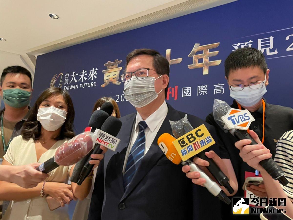 ▲鄭文燦表示，事實上現在林智堅的民調領先張善政一段距離，且逐步擴大，就選舉來說，民進黨就是步步為營、按部就班。（圖／記者黃宣尹攝，2022.06.30）