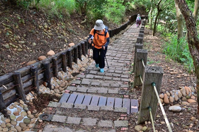 ▲大肚萬里長城登山步道，今年5月底完工後、提升步道安全性，讓山友「fun」心享受森林浴。(圖／觀旅局提供2022.6.30)