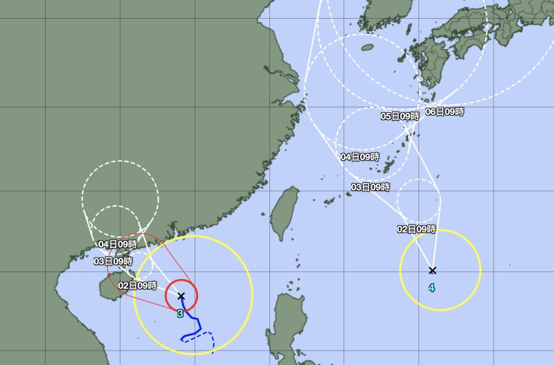 快訊／第4號颱風「艾利」生成　雙颱夾擊週末南部防大雨
