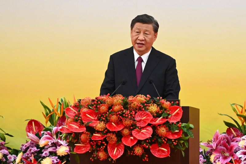 ▲總統府表示，期待中國應負起台海和平的共同責任。（圖／美聯社／達志影像）