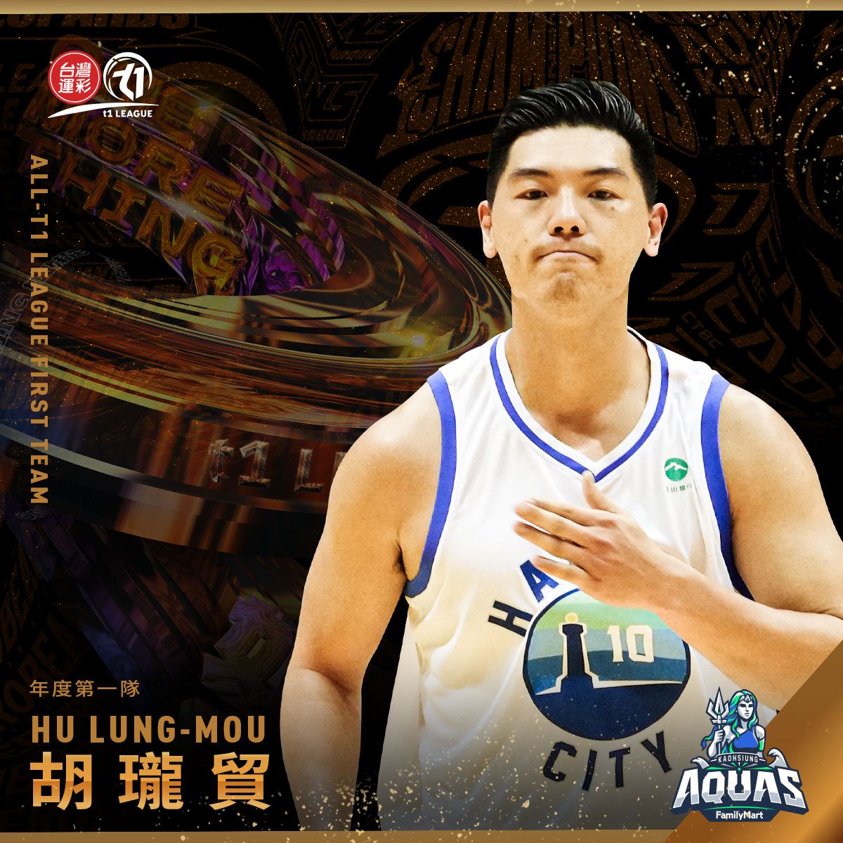 ▲年度第一隊-高雄全家海神胡瓏貿 台灣運彩xT1聯盟提供。