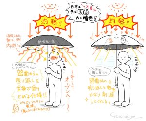 ▲網友認為淺色外傘與深色內傘的組合最為適宜。（圖／Twitter：YKSG_kikuuu）