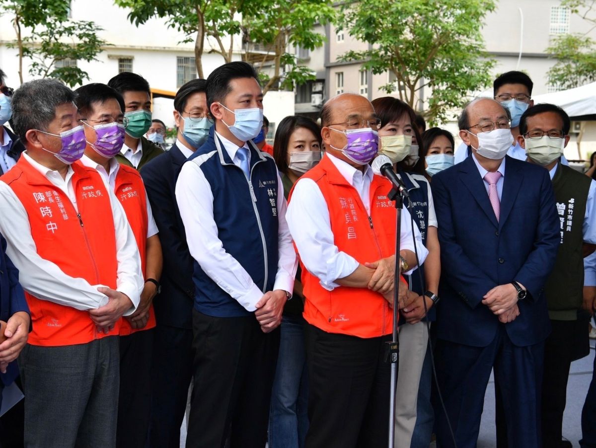 ▲行政院長蘇貞昌今到新竹宣布，將投入100億元興建台大醫院湳雅院區。（圖／行政院提供）