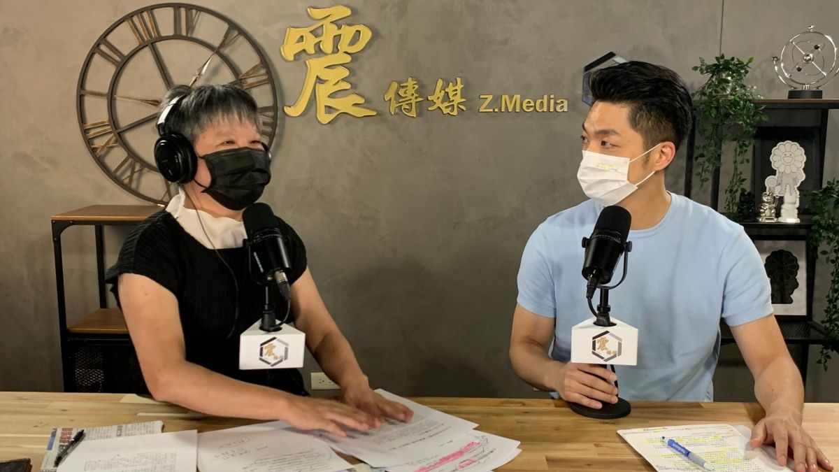 ▲國民黨台北市長參選人蔣萬安4日接受廣播節目《新聞不芹菜》專訪。（圖／震傳媒提供）