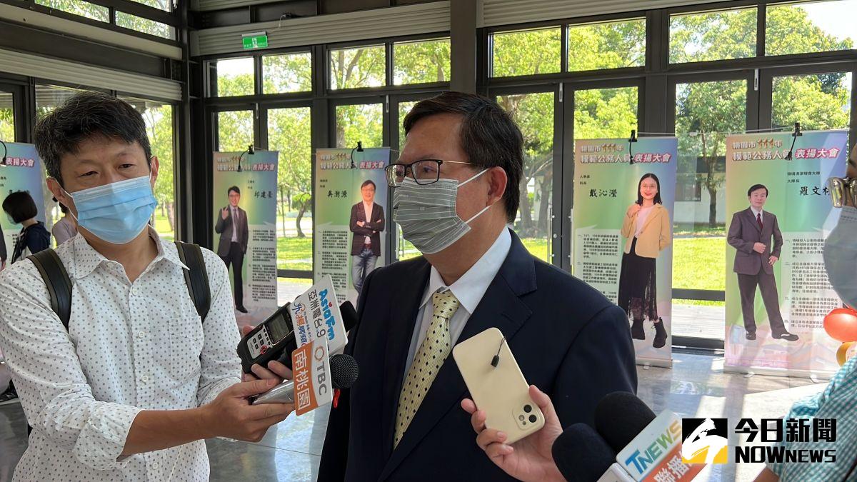 ▲鄭文燦說，這個議題上次林智堅參選新竹市長時就已經打過一輪，他批評對手要把選舉變成抹黑比賽「太LOW了」。（圖／記者李春台攝，2022.07.05）