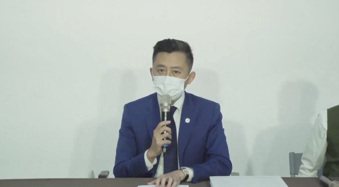 ▲林智堅也召開記者會澄清，更公開余正煌事後的「誌謝全文」，證實陳明通的說法。（圖／翻攝自林智堅直播）