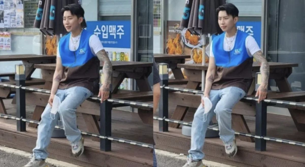 ▲近日臉書及IG瘋傳幾組南韓饒舌天王朴載範（Jay Park）在超商店內打工的畫面。（圖/IG@r_jparkitrighthere）