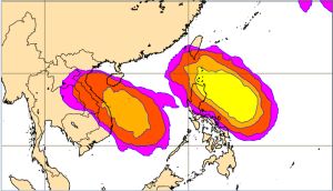 ▲本週菲律賓東方至南海海面有「熱帶擾動」發展的機率。（圖／翻攝自「三立準氣象．老大洩天機」專欄）