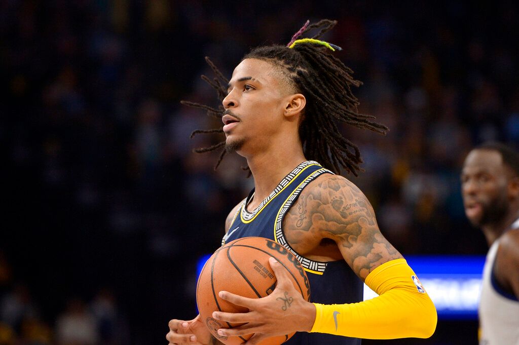 ▲Ja Morant屢犯不改，又一次在直播中「亮槍」，他可能將因此接受嚴厲的懲處。（圖／美聯社／達志影像）