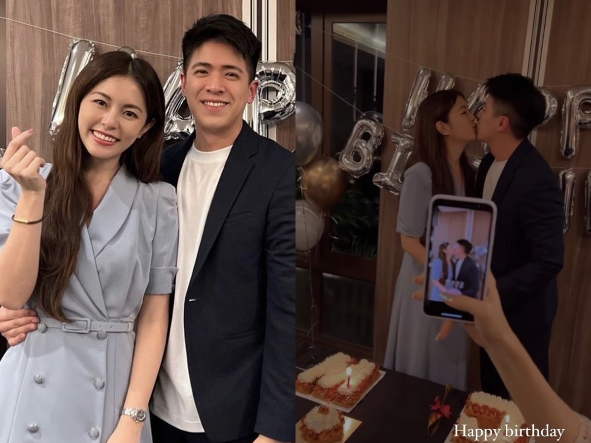 ▲任容萱（左）為男友林柏澍慶生。（圖／翻攝IG）
