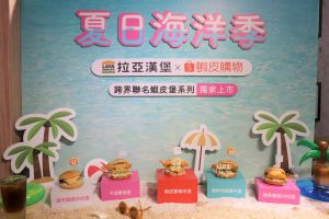 報導 ▲蝦皮變漢堡了!蝦皮購物攜手拉亞漢堡 全新跨界合作「夏日海洋蝦皮聯名堡系列」(圖/蝦皮提供)