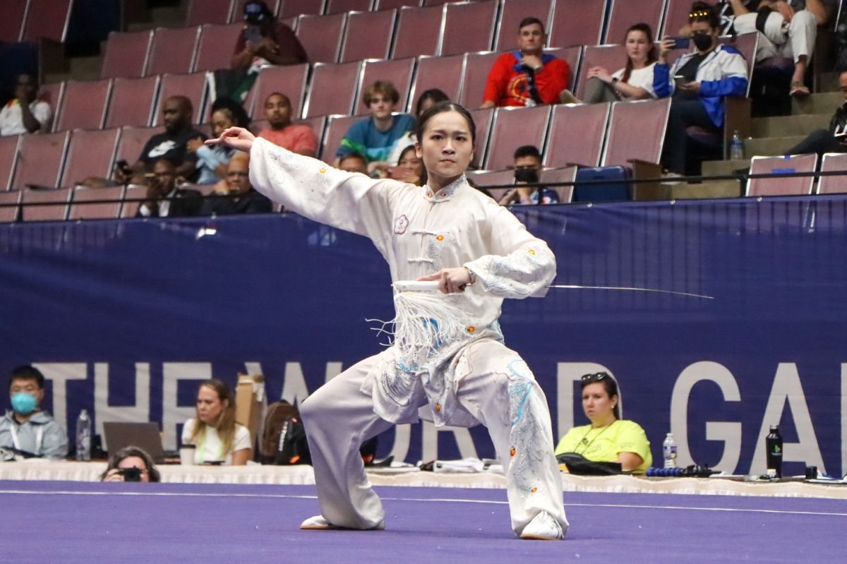 ▲伯明罕世界運動會劉佩勳勇奪武術女子太極拳太極劍全能項目銀牌。(體育署提供)