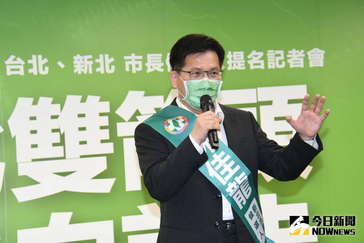 ▲林佳龍表示，新北缺少的是一份具備雄心壯志的建設藍圖，還有一位有雄心壯志的市長。（圖／記者林調遜攝，2022.07.13）