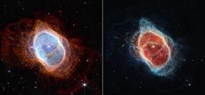 ▲美國國家航空暨太空總署13日釋出的詹姆斯韋伯太空望遠鏡次批影像，包括2000光年之外，環繞一顆白矮星的南環狀星雲。（圖／取自facebook.com/NASAGoddard）