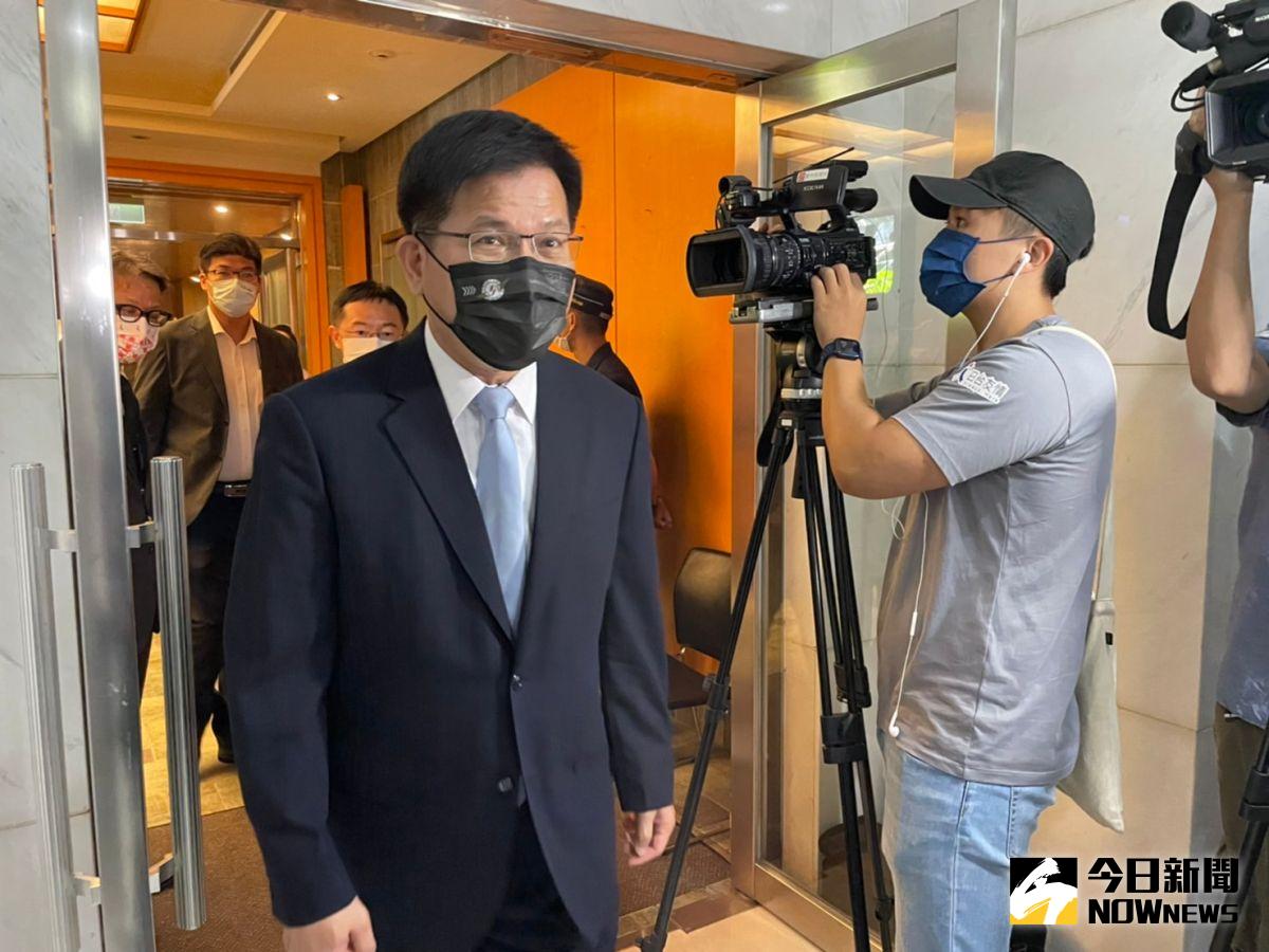 ▲林佳龍表示，如果侯友宜有政績，那可以盡量講，民調領先的人不應該不願意就事論事討論政見。（圖／記者黃宣尹攝，2022.07.14）