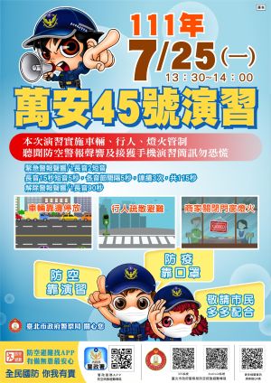 ▲萬安45號演習,北市首度實施行駛中車輛人員需下車避難注意事項。(圖/北市府提供) ▲萬安45號演習,北市首度實施行駛中車輛人員需下車避難注意事項。(圖/北市府提供)