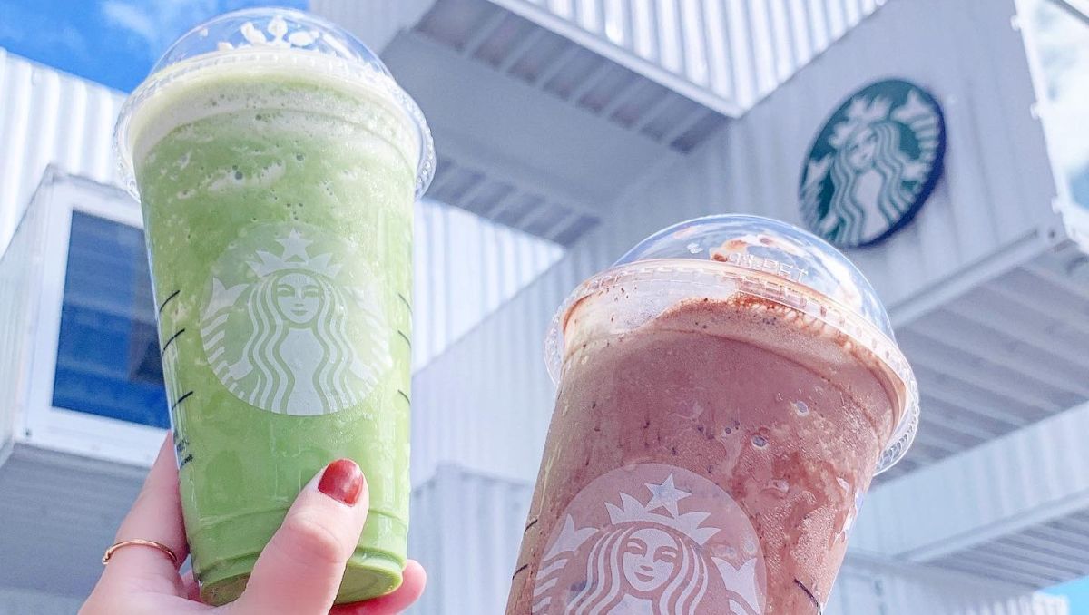 ▲星巴克「特大杯抹茶奶霜星冰樂」外送買一送一最後一天，今天外送爽喝兩杯共180元。（圖／取自「571🌼吃喝玩樂」IG@fooo571oood）