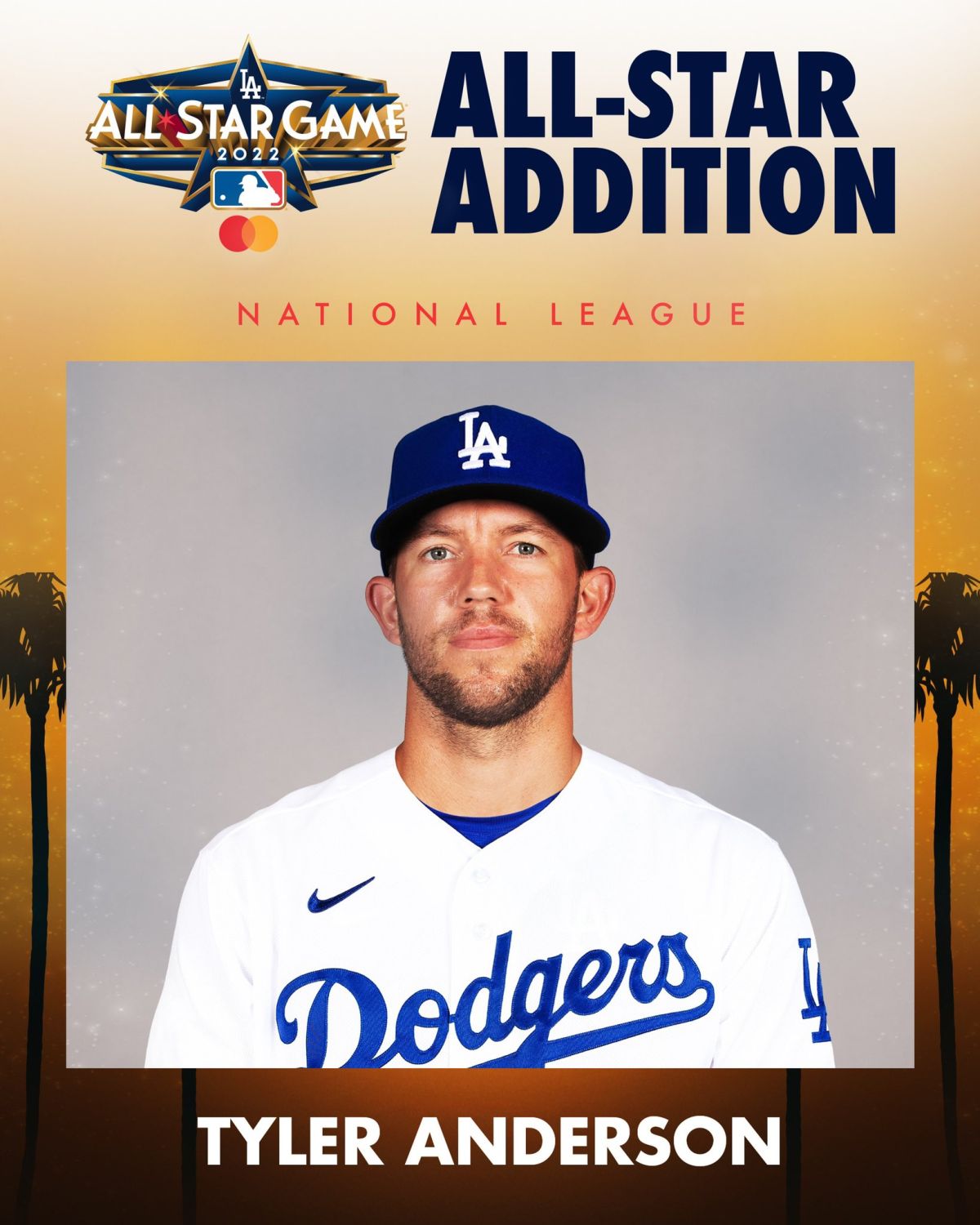▲洛杉磯道奇隊投手Tyler Anderson替補進明星賽(圖/大聯盟官方推特)