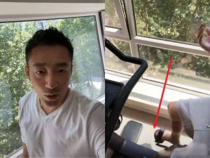 ▲汪小菲曾在家裡直播,邊騎腳踏車邊和粉絲交心。(圖/翻攝微博) ▲汪小菲曾在家裡直播,邊騎腳踏車邊和粉絲交心。(圖/翻攝微博)