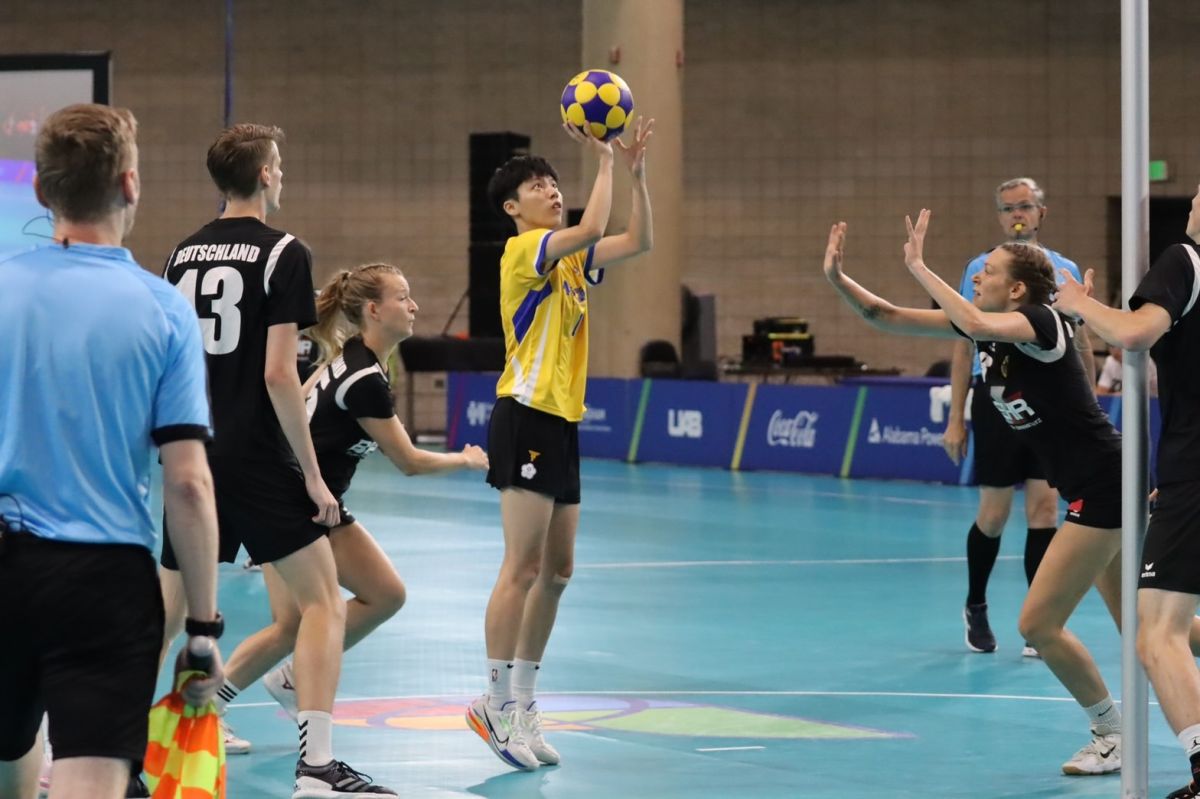 ▲伯明罕世界運動會，台灣合球隊銅牌戰逆轉擊敗德國隊。體育署提供