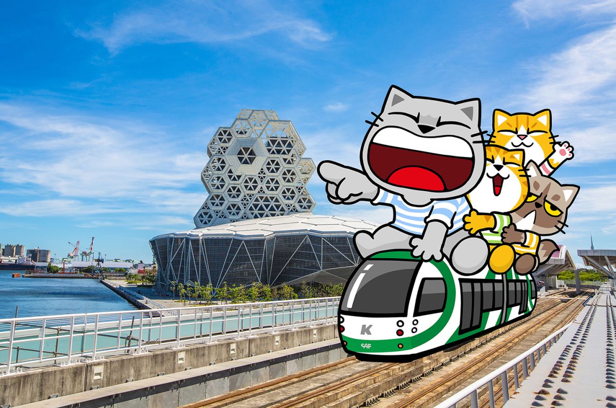 ▲人氣明星貓爪抓帶領大家一起搭輕軌、逛文博。(圖／貓爪抓提供)